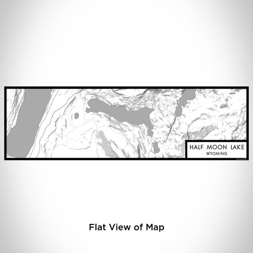 Flat View of Map Custom Half Moon Lake Wyoming Map Enamel Mug in Classic