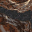 Half Moon Lake Wyoming Map Print in Ember Style Zoomed In Close Up Showing Details