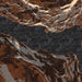 Half Moon Lake Wyoming Map Print in Ember Style Zoomed In Close Up Showing Details