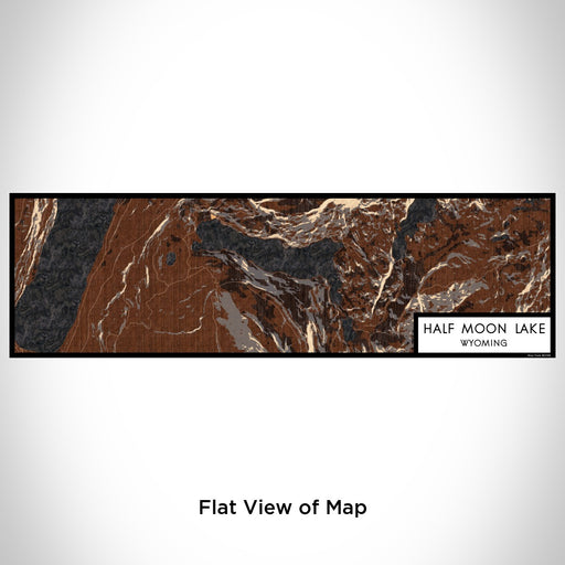Flat View of Map Custom Half Moon Lake Wyoming Map Enamel Mug in Ember