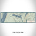 Flat View of Map Custom Half Moon Lake Wyoming Map Enamel Mug in Woodblock