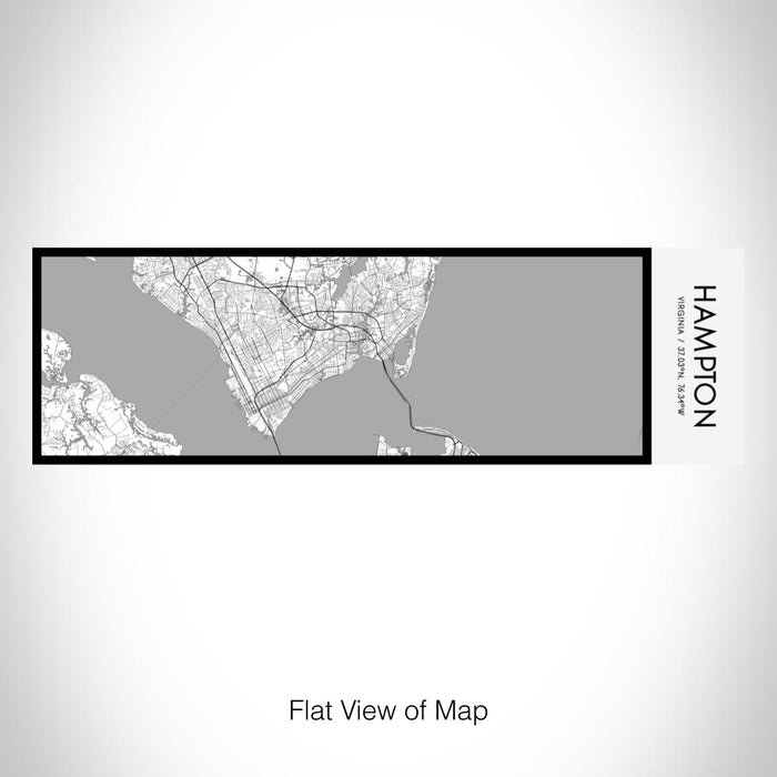 Rendered View of Hampton Virginia Map on 10oz Stainless Steel Insulated Cup in Classic with Sliding Lid