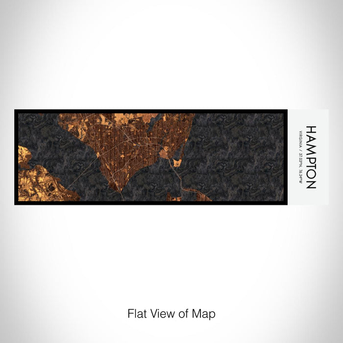 Rendered View of Hampton Virginia Map on 10oz Stainless Steel Insulated Cup in Ember with Sliding Lid