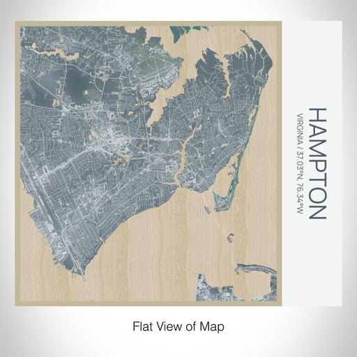 Rendered View of Hampton Virginia Map on 17oz Stainless Steel Insulated Tumbler in Afternoon Map Style