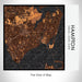 Rendered View of Hampton Virginia Map on 17oz Stainless Steel Insulated Tumbler in Ember Map Style