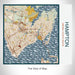 Rendered View of Hampton Virginia Map on 17oz Stainless Steel Insulated Tumbler in Woodblock Map Style