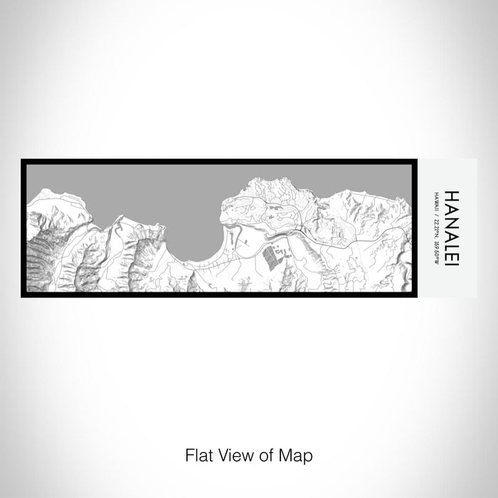 Rendered View of Hanalei Hawaii Map on 10oz Stainless Steel Insulated Cup in Classic with Sliding Lid