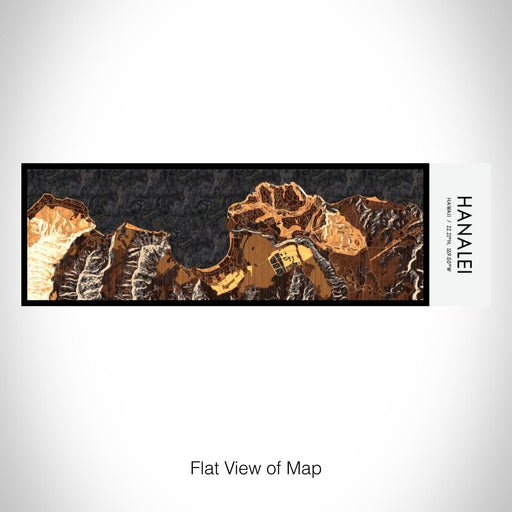 Rendered View of Hanalei Hawaii Map on 10oz Stainless Steel Insulated Cup in Ember with Sliding Lid