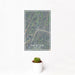12x18 Hancock Maryland Map Print Portrait Orientation in Afternoon Style With Small Cactus Plant in White Planter