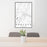 24x36 Hancock Maryland Map Print Portrait Orientation in Classic Style Behind 2 Chairs Table and Potted Plant