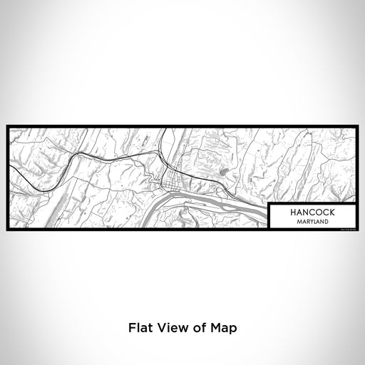 Flat View of Map Custom Hancock Maryland Map Enamel Mug in Classic