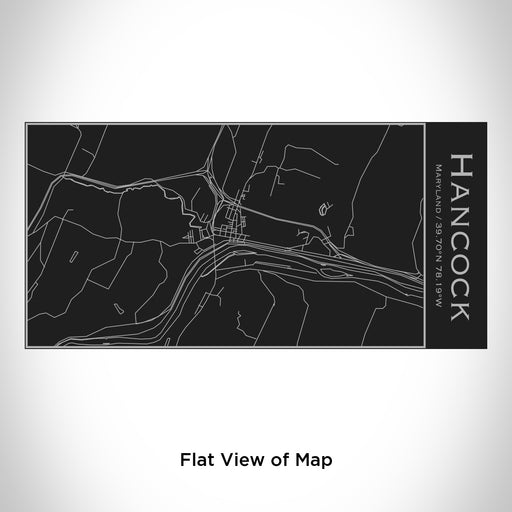Rendered View of Hancock Maryland Map Engraving on 17oz Stainless Steel Insulated Cola Bottle in Black