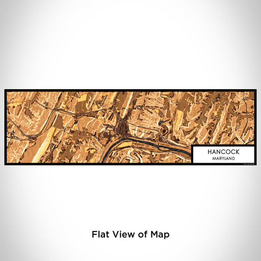 Flat View of Map Custom Hancock Maryland Map Enamel Mug in Ember