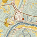 Hancock Maryland Map Print in Woodblock Style Zoomed In Close Up Showing Details