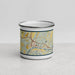 Front View Custom Hancock Maryland Map Enamel Mug in Woodblock