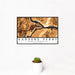 12x18 Harpers Ferry West Virginia Map Print Landscape Orientation in Ember Style With Small Cactus Plant in White Planter