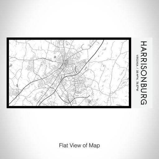 Rendered View of Harrisonburg Virginia Map on 17oz Stainless Steel Insulated Bottle with printed classic style map