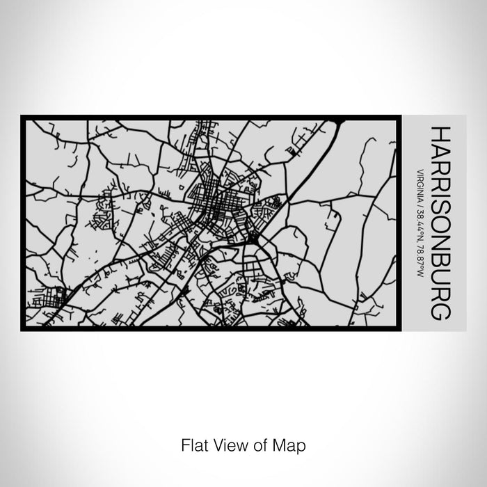 Rendered View of Harrisonburg Virginia Map on 17oz Stainless Steel Insulated Cola Bottle in Stainless