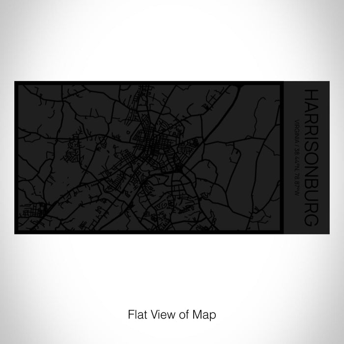 Rendered View of Harrisonburg Virginia Map on 17oz Stainless Steel Insulated Cola Bottle in Stainless in Matte Black