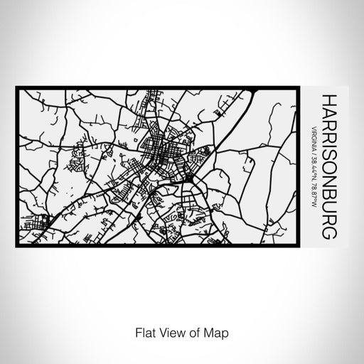Rendered View of Harrisonburg Virginia Map on 17oz Stainless Steel Insulated Cola Bottle in Stainless in Matte White
