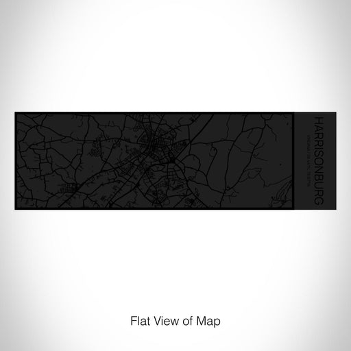 Rendered View of Harrisonburg Virginia Map on 10oz Stainless Steel Insulated Cup in Matte Black with Sliding Lid