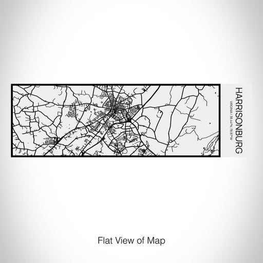 Rendered View of Harrisonburg Virginia Map on 10oz Stainless Steel Insulated Cup in Matte White with Sliding Lid