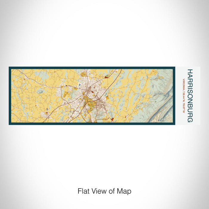 Rendered View of Harrisonburg Virginia Map on 10oz Stainless Steel Insulated Cup in Woodblock with Sliding Lid