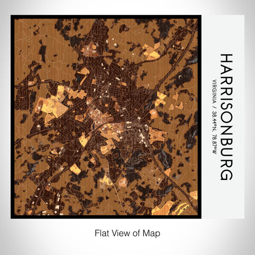 Rendered View of Harrisonburg Virginia Map on 17oz Stainless Steel Insulated Tumbler in Ember Map Style