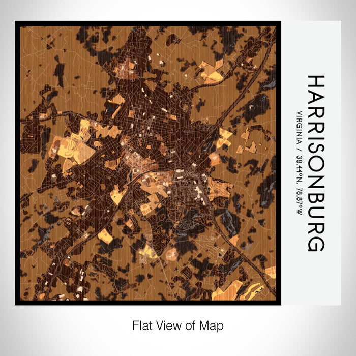 Rendered View of Harrisonburg Virginia Map on 17oz Stainless Steel Insulated Tumbler in Ember Map Style