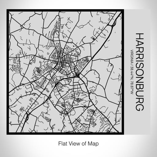 Rendered View of Harrisonburg Virginia Map on 17oz Stainless Steel Insulated Tumbler in Tactile Lines with Succulent in Background
