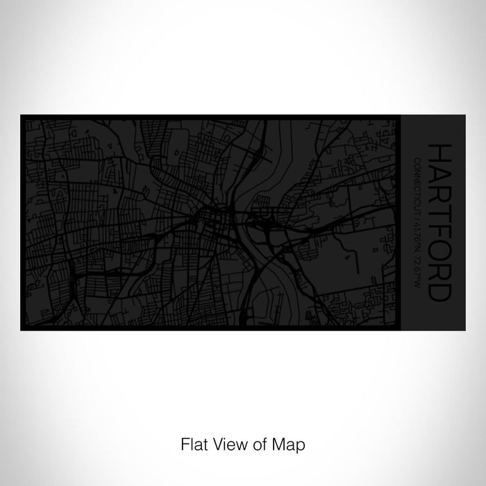 Rendered View of Hartford Connecticut Map on 17oz Stainless Steel Insulated Cola Bottle in Stainless in Matte Black