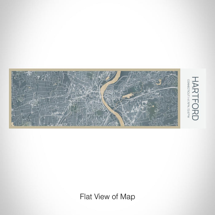 Rendered View of Hartford Connecticut Map on 10oz Stainless Steel Insulated Cup in Afternoon with Sliding Lid