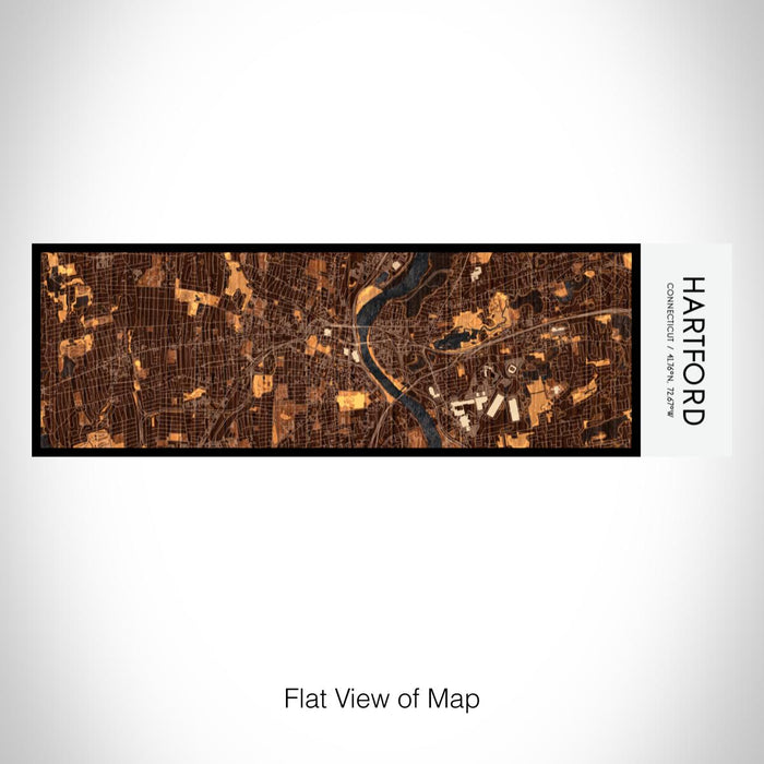 Rendered View of Hartford Connecticut Map on 10oz Stainless Steel Insulated Cup in Ember with Sliding Lid