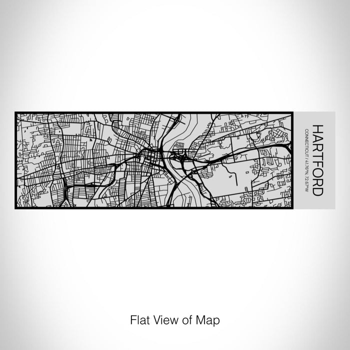 Rendered View of Hartford Connecticut Map on 10oz Stainless Steel Insulated Cup with Sipping Lid