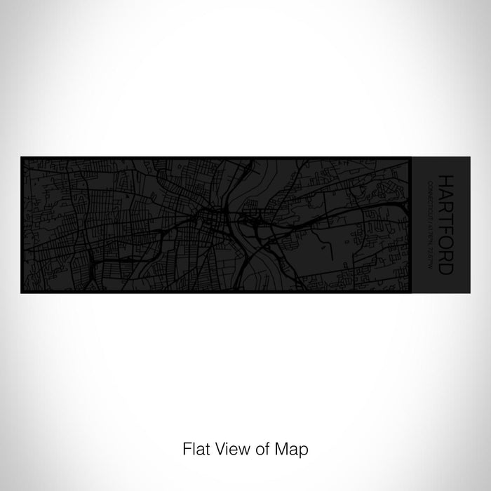 Rendered View of Hartford Connecticut Map on 10oz Stainless Steel Insulated Cup in Matte Black with Sliding Lid