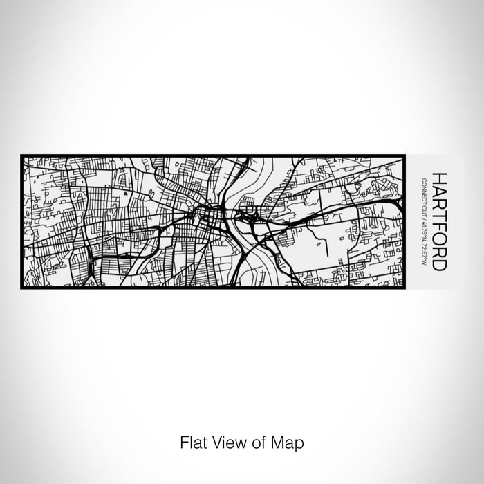 Rendered View of Hartford Connecticut Map on 10oz Stainless Steel Insulated Cup in Matte White with Sliding Lid