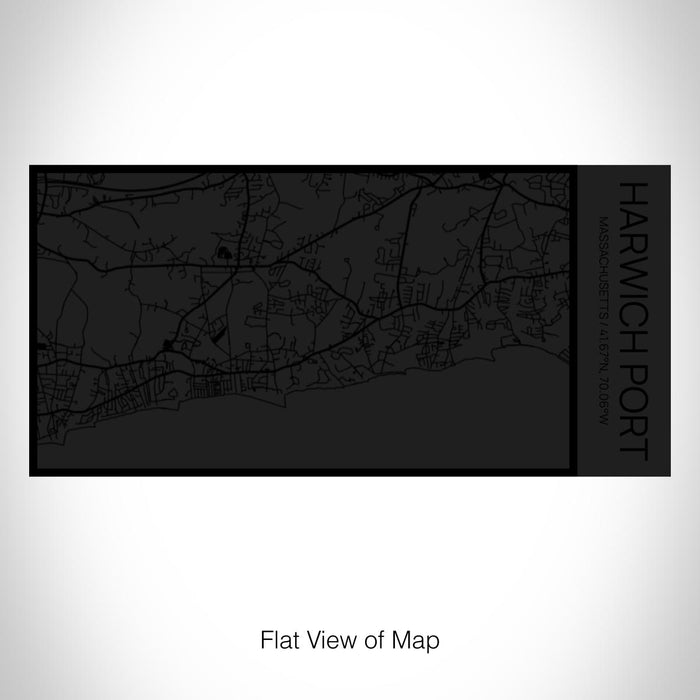 Rendered View of Harwich Port Massachusetts Map on 17oz Stainless Steel Insulated Cola Bottle in Stainless in Matte Black