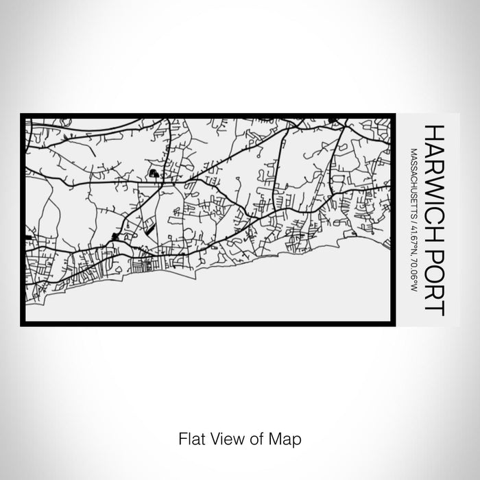 Rendered View of Harwich Port Massachusetts Map on 17oz Stainless Steel Insulated Cola Bottle in Stainless in Matte White