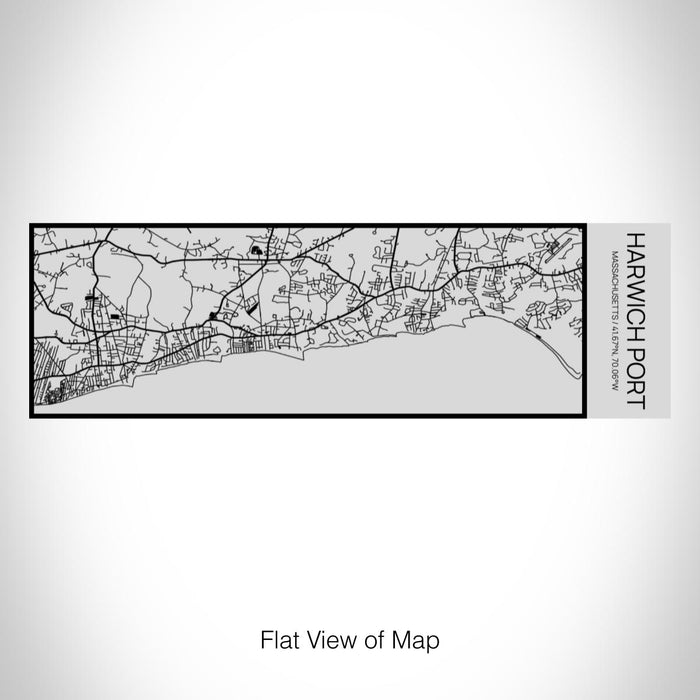 Rendered View of Harwich Port Massachusetts Map on 10oz Stainless Steel Insulated Cup with Sipping Lid