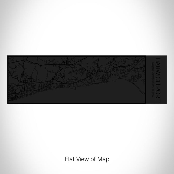 Rendered View of Harwich Port Massachusetts Map on 10oz Stainless Steel Insulated Cup in Matte Black with Sliding Lid