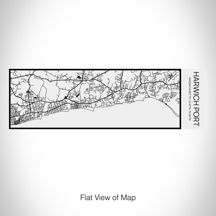 Rendered View of Harwich Port Massachusetts Map on 10oz Stainless Steel Insulated Cup in Matte White with Sliding Lid