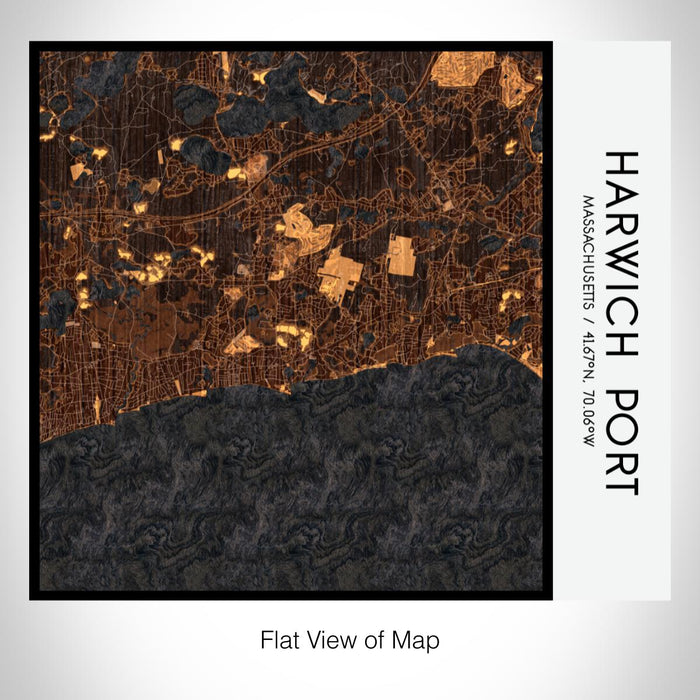 Rendered View of Harwich Port Massachusetts Map on 17oz Stainless Steel Insulated Tumbler in Ember Map Style