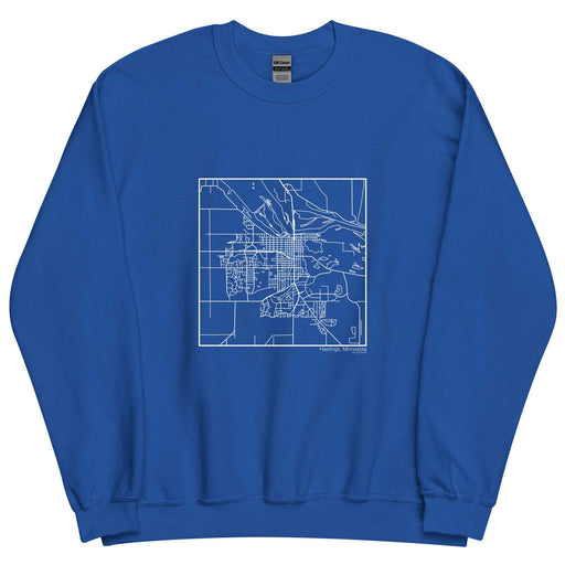 Hastings Minnesota  Map Unisex Crewneck Sweater with City inscription in Royal Blue