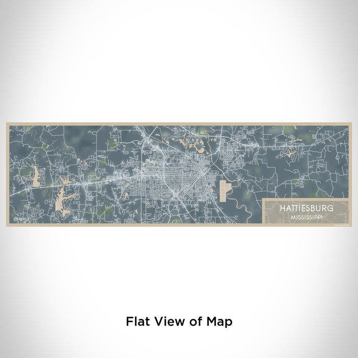 Flat View of Map Custom Hattiesburg Mississippi Map Enamel Mug in Afternoon