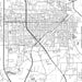 Hattiesburg Mississippi Map Print in Classic Style Zoomed In Close Up Showing Details