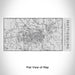 Rendered View of Hattiesburg Mississippi Map Engraving on 17oz Stainless Steel Insulated Cola Bottle