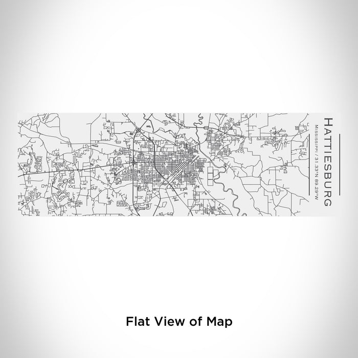 Rendered View of Hattiesburg Mississippi Map Engraving on 10oz Stainless Steel Insulated Cup with Sliding Lid in White