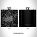 Rendered View of Hattiesburg Mississippi Map Engraving on 6oz Stainless Steel Flask in Black