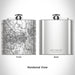 Rendered View of Hattiesburg Mississippi Map Engraving on 6oz Stainless Steel Flask