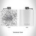 Rendered View of Hattiesburg Mississippi Map Engraving on 6oz Stainless Steel Flask in White